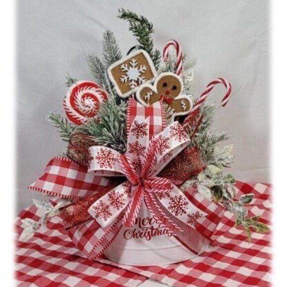 Christmas Table Centerpiece or Wall Hanging, Farmhouse Christmas‎ Gingerbread #1 - Picture 8 of 9